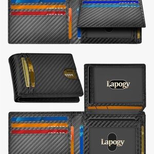 Fathers Day Wallet Gifts for Dad Men Black Carbon Fiber Wallet brand new